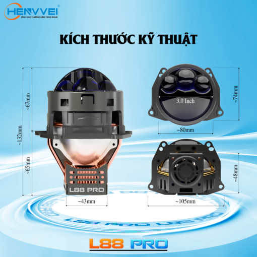BI LED HENVVEI L88 PRO