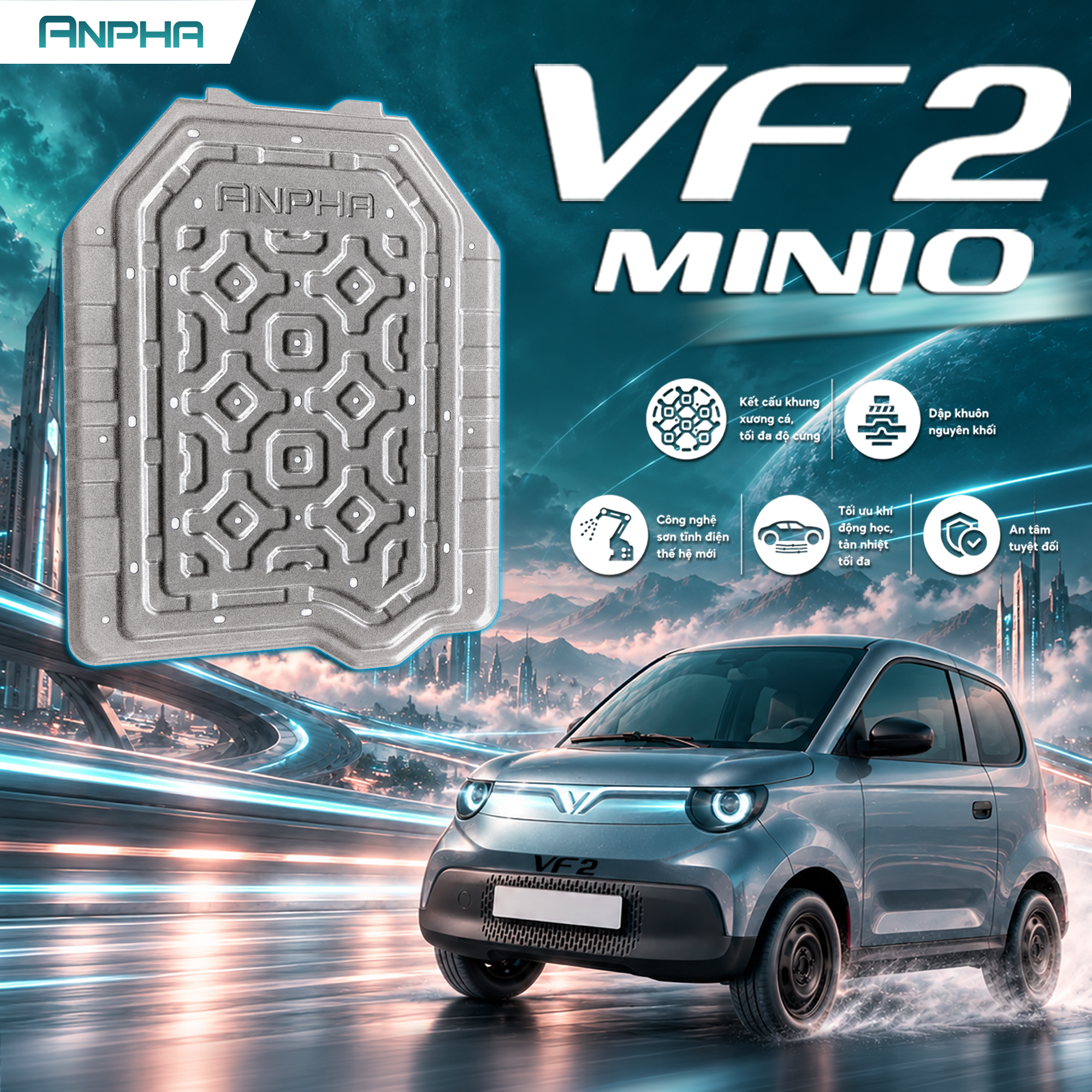 Ốp bảo vệ pin ANPHA cho Vinfast VF2